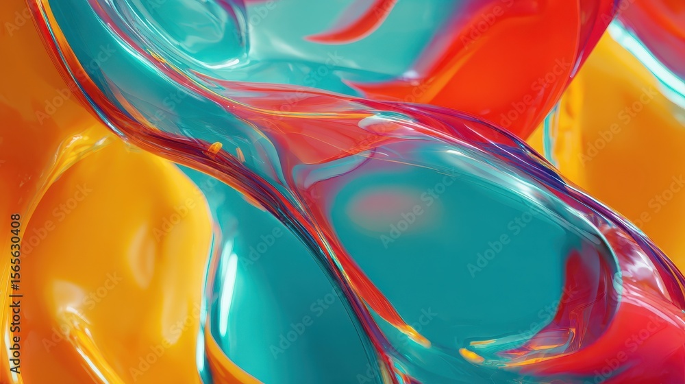 Poster create a polished, vivid abstract background pattern with a flat lay position, utilize vibrant color