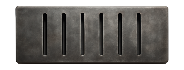 An industrial-style knife rack made of raw steel, perfect for a loft apartment with exposed brick walls.