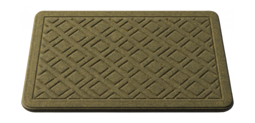 Anti-slip mat with a decorative pattern, made from recycled materials for eco-friendly households.