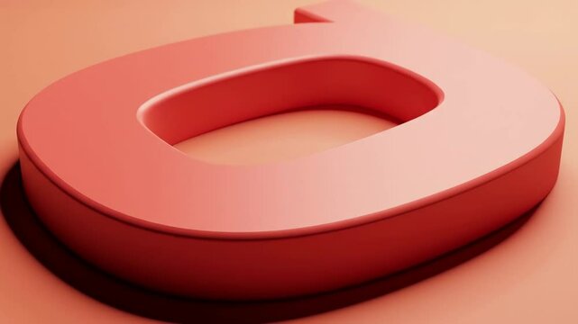 Abstract letter O shape on background, studio shot, close up