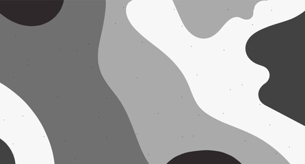 Organic Abstract Fluid Shapes Monochrome Vector Background