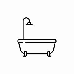 bathtube bathroom icon sign vector