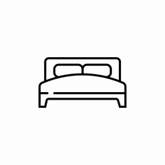 king size bed icon sign vector