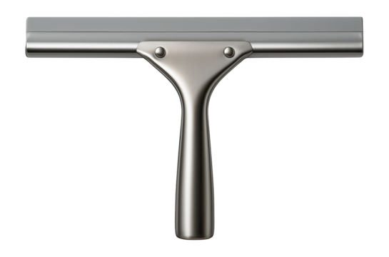 Window squeegee with a soft edge, designed for delicate glass surfaces like shower doors.