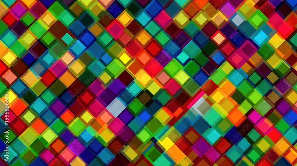 Poster abstract colorful mosaic seamless vector background. graphic pattern with rhombus elements. vector s