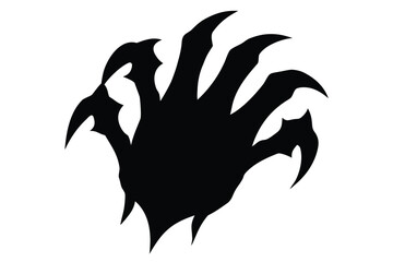 creepy hand claw vector icon