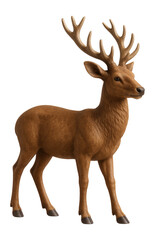 Resin deer figurine with realistic texture, ideal for a nature-themed display on a coffee table in a cottage.