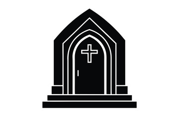 crypt entrance vector icon