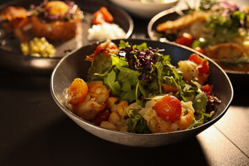 salad in a restaurant on the table