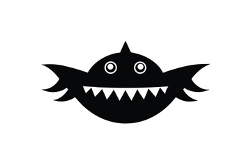 floating monster vector icon