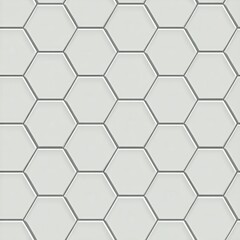 Light blue hexagon tiles with clean grout lines