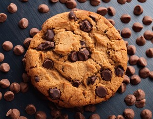 crumbled cookie texture with chocolate chips and cracked edges foodie background for bakery websites or cooking vlog thumbnails