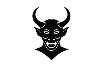 horned demon vector icon