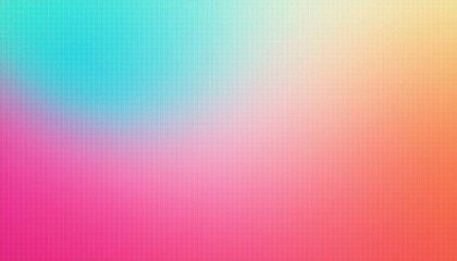 Vibrant summer poster design, orange teal turquoise pink abstract grainy gradient background with noise texture effect