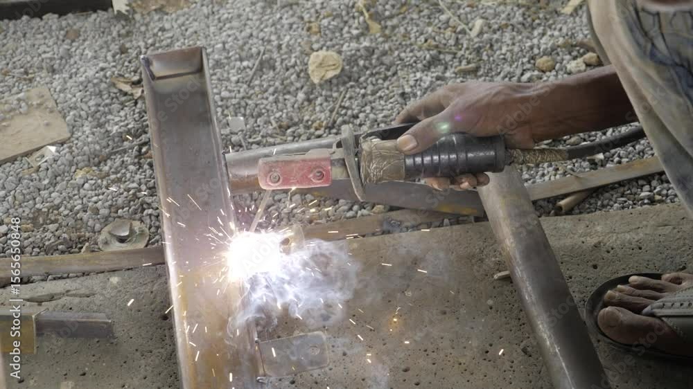 Aufkleber mastering the art of welding - a precision technique in action