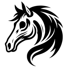 Horse skull silhouette