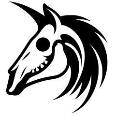 Horse skull silhouette