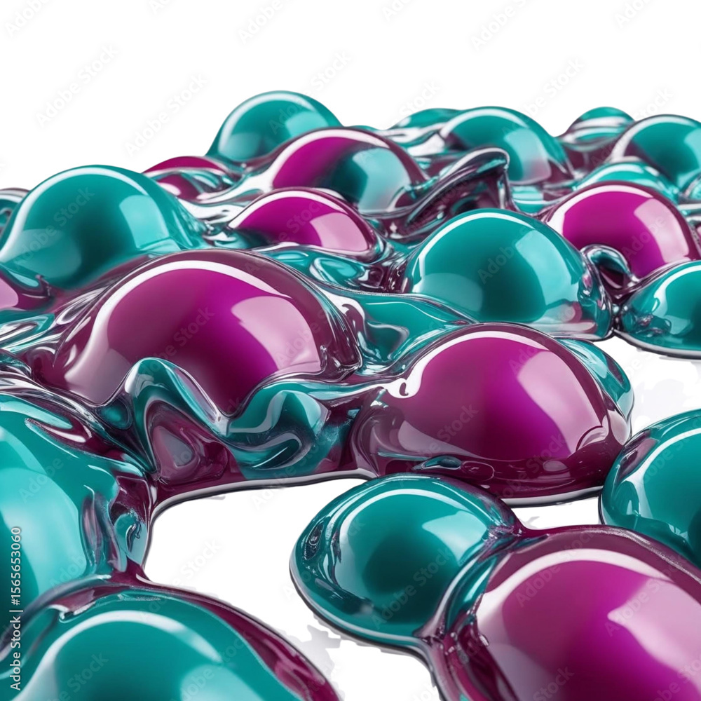 Aufkleber abstract liquid art with vibrant colors and smooth textures for modern design and creative projects 