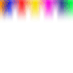 Colorful vertical stripes with crystal halftone effect. Abstract rainbow banner background PNG.