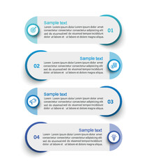Business  infographic template with 4 options or steps. Can be used for workflow layout, diagram, annual report, web design
