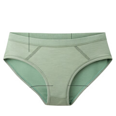 A stylish and comfortable pale green seamless panty photographed against a stark black background with textured detailing.