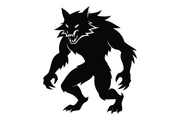 werewolf transformation vector icon