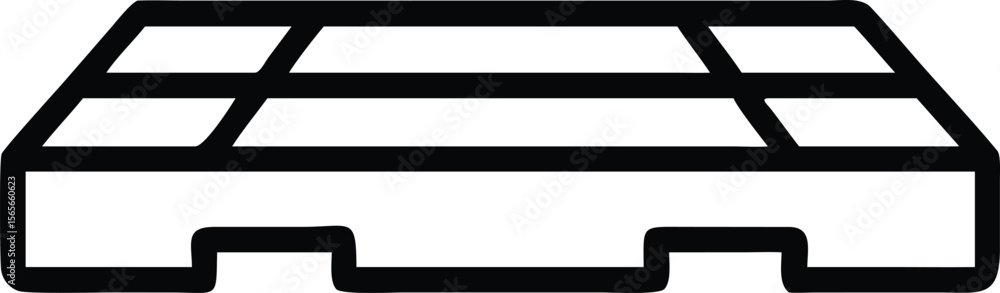 Poster outline of a stackable plastic storage crate for organization solutions