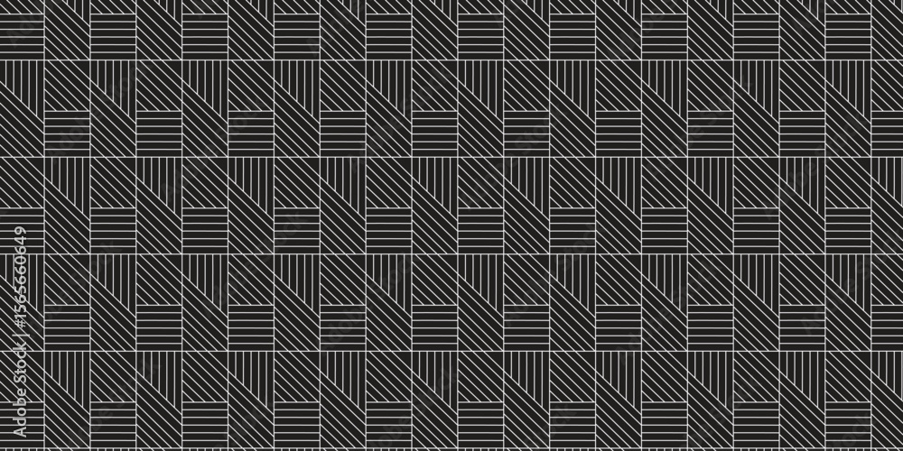 Poster seamless black blue and white geometric pattern. simple vector graphics. the geometric pattern with 