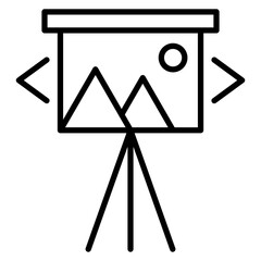 Naklejka premium Slide Show Vector Icon