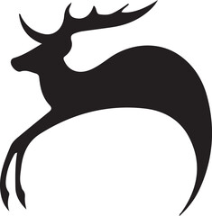 deer silhouette vector logo