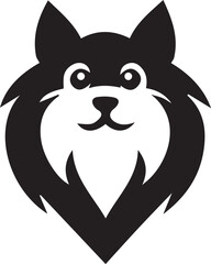 vector illustration of a cartoon fox silhouette 