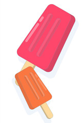 ice cream isolated on background, Minimalist flat vector.