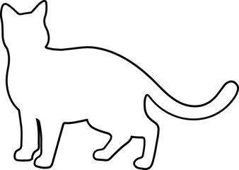 Sitting Cat illustration.