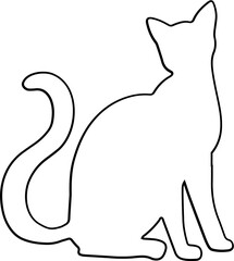 Sitting Cat illustration.
