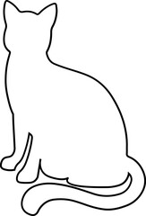  Cat Looking Back illustration.