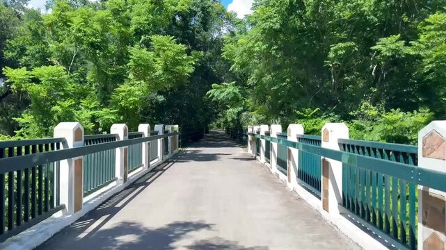 Biking the Seminole Wekiva Trail near Sanlando Park in Altamonte Springs just north of Orlando, Florida