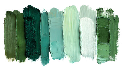 fresh green paint  on white background