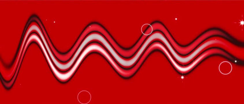 Abstract Red Wave Pattern Background Loop