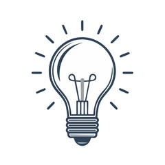 Illuminated Lightbulb Symbol Representing Ideas Inspiration Innovation and Creativity Concept on a Black Background Simple Style