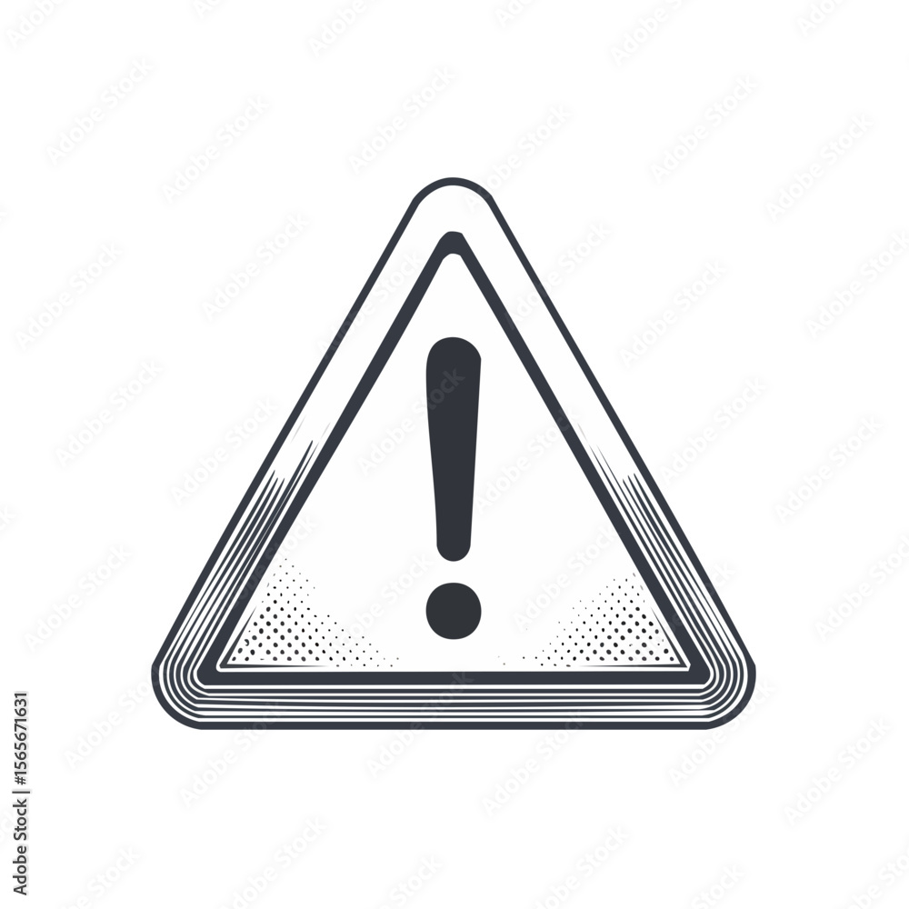 Poster alert warning graphic symbol illustration with attention exclamation point on white triangle shape f