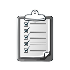 Clipboard with Checklist Form Confirmations and Ticked Boxes Representing Completion