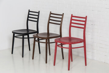 Three chairs in the room