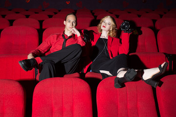 young people in cinema