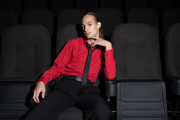 young man sitting on a sofa