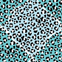 Abstract modern leopard seamless pattern. Animals trendy background. Color decorative vector stock illustration for print, card, postcard, fabric, textile. Modern ornament of stylized skin.
