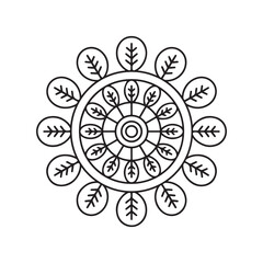 Floral Mandala Coloring Page – Black and White Line Art for Adults and Kids, Mandala Coloring Pages For Adults, Black & White, Line Art, Illustration, Vector Art, Coloring Pages, Coloring Book