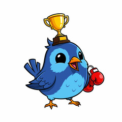 Cute Bird Icon Cartoon very cool