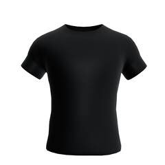 Blank black t-shirt template. Front views , illustration.