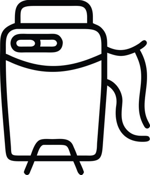 black outline nebulizer medical equipment clip art preview