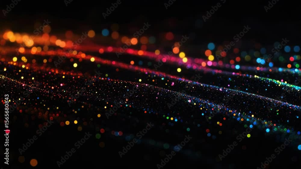 Poster an array of vibrant, colorful laser lights creating a mesmerizing spectacle. perfect for technology 